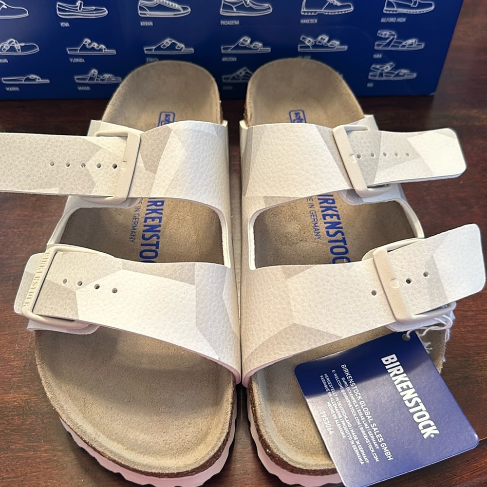 birkenstocks arizona bs camo snow white